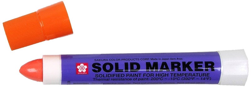 SAKURA SOLID MARKER Sakura Solid Paint Markers - Permanent Marker Pens - Window, Wood & Glass Marker - Orange Paint - 12 Pack - Image 1